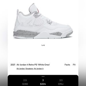 Air Jordan 4 Retro PS ‘White Oreo’